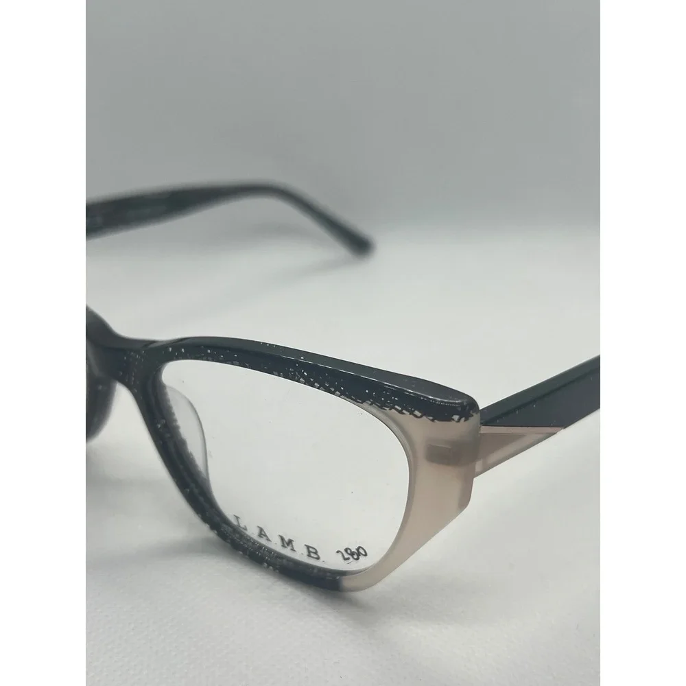 L.A.M.B. LA116 Designer Eyeglasses‎ Frames Cat Eye Black & Beige